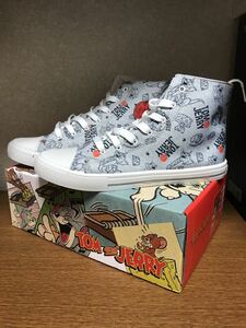  new goods unused Peanuts * Club [ Tom . Jerry is ikatto sneakers ver.2 ash / white 27cm] postage 710 jpy ②
