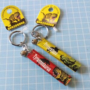 福井県立恐竜博物館 キーホルダー 2個セット ティラノサウルス トリケラトプス
