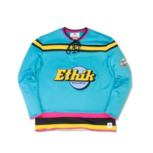 BC96)ETHIK WORLDWIDE MAVERICKSホッケージャージシャツ(FW20234)/ターコイズ/2XL/USサイズ/ストリート/HIPHOP