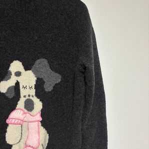 ★美品★ M.U SPORTS フリースジャケット ゴルフウェア デカロゴ グレー 44