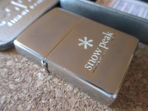 ZIPPO 『snow peak outdoor lifestyle creator since 1963 スノーピーク アウトドア』1998年9月製造 オイルライター ジッポ－ 廃版激レア