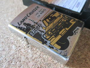 ZIPPO [THE KING OF 4WD TOYOTA LAND CRUISER Toyota Land Cruiser 70 series ]1996 year 11 month manufacture oil lighter Zippo waste version ultra rare unused goods 