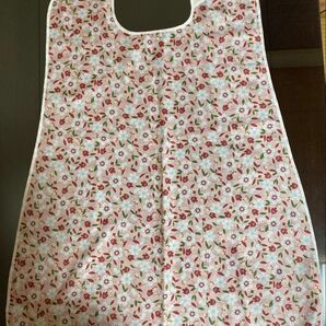 介護用エプロン 花柄 食事用エプロン 介護用品