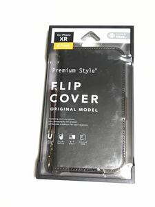 匿名送料込み iPhoneXR用カバー 手帳型ケース FLIP COVER ブラック PG-18YFP02BK 黒色新品 iPhone10R アイホンXR アイフォーンXR/FX9