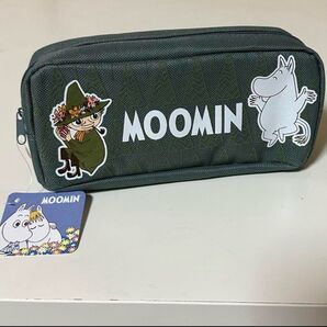 MOOMIN スナフキンとムーミン ペンケース 使い方次第でコスメポーチ グリーン系
