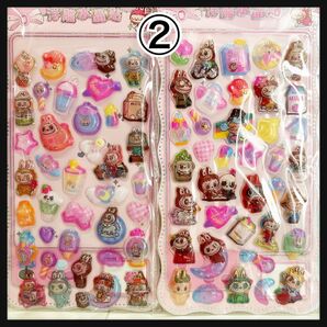 ② ラブブ 2枚 ぷくぷくシール
