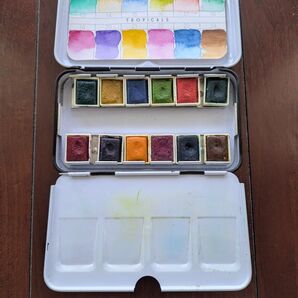 水彩絵の具セット TROPICALS 12色 メタルケース入り