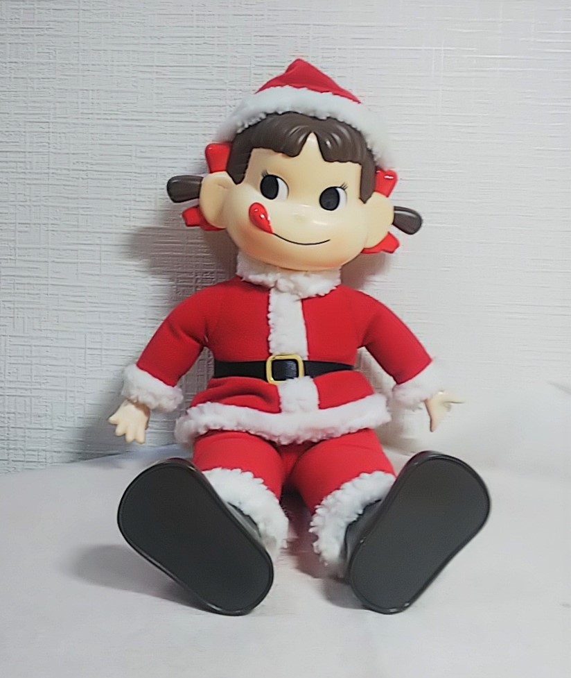 ペコちゃん クリスマス サンタクロース ペコちゃん&ポコちゃん スクイーズ 希少！レア！ ルカリ