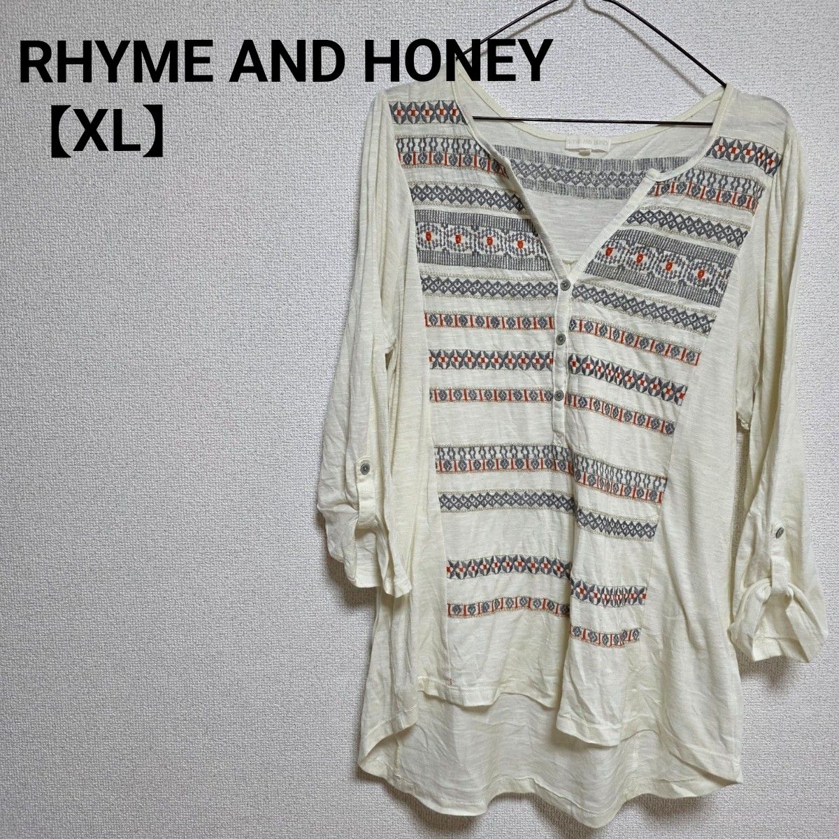 RHYME AND HONEY 【XL】刺繍入りチュニック