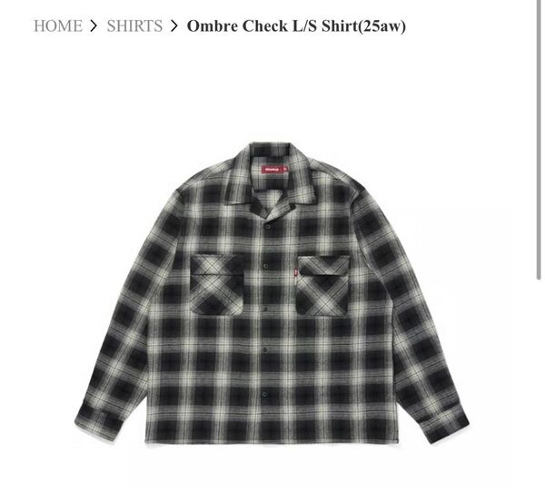 Hide and Seek Ombre Check L/S Shirt 25aw
