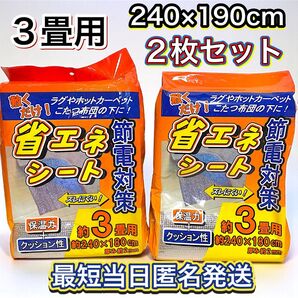3畳用 保温 断熱 省エネシート アルミシート 【2枚セット】240cm×190cm 新品未開封品