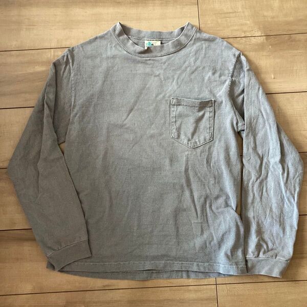 Goodwear MADE IN USA 古着 長袖Tシャツ ロンT グレー