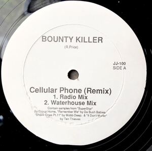 レア 名作90s Bounty Killer / Cellular Phone Hiphop Remix バウンティ キラー セルラーフォン 白盤 US 12 JJ-100 ミドル Golden Era