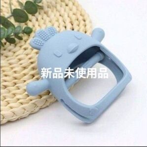 【限定割引】ベビー用 歯固め シリコン製 ひよこ ブルー