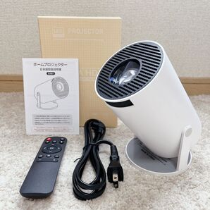 65プロジェクター Android TV搭載 4K対応 Bluetooth5.4 ホワイト Bluetooth リモコン