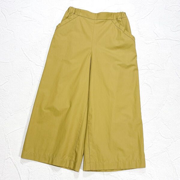 美品 2024年 Pallas Palace パラスパレス ワイドパンツ クロップド コットン ベージュ コットン サイズ3