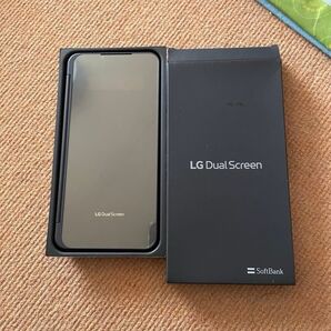 LG v60 Thinq LG Dual Screen デュアルスクリーン SoftBank未使用アダプタ付 本体のフィルム付