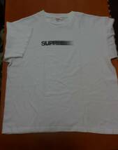 初期物 supreme motion LOGO Tシャツ Ｌサイズ 【丈詰め補正あり】 直営店購入品 白X黒_画像3
