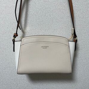 AND CHOUETTE ショルダーバッグ ベージュ ホワイト バイカラー