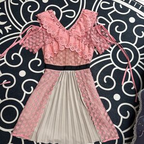 Self-Portrait ピンク レースドレス サイズ2