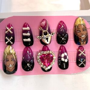 痛ネイル ネイルチップ ブルーロック 士道龍聖 使わなくなったため出品 こちらが負担する料金の関係で100円値上げ