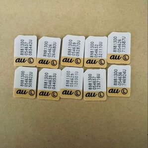 【送料無料】au解約済みSIM10枚セット★即購入歓迎★ nano SIMカード