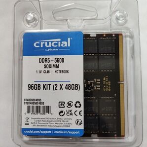 Crucial DDR5-5600 SODIMM 96GB KIT 2X48GB 未開封新品 CT2K48G56C46S5