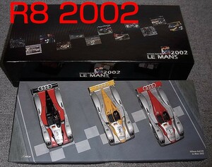 送料込 3台セット 1/43 アウディ R8 1号車 クリステンセン ピロ ハ―バート 2002 ルマン24 優勝 AUDI WIN