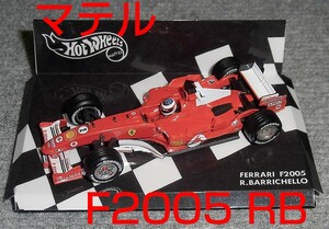 PMAケース交換 マテル 1/43 フェラーリ F2005 バリチェロ 2005 FERRARI HotWheels