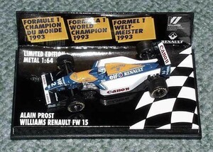 1/64 ウイリアムズ ルノー FW15 プロスト 1993 WILLIAMS RENAULT