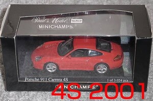 1/43 ポルシェ911 カレラ 4S レッド 2001 PORSCHE