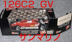 R267 1/43 フェラーリ126C2 ビルヌーブ No Driver サンマリノGP 1982 FERRARI brumm ブルム