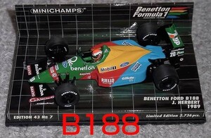 1/43ベネトンフォード B188 ハーバート 1989 BENETTON FORD