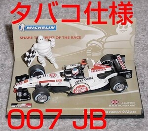 タバコ仕様 ミシュラン別注 1/43 BAR ホンダ 007 バトン 2005 HONDA