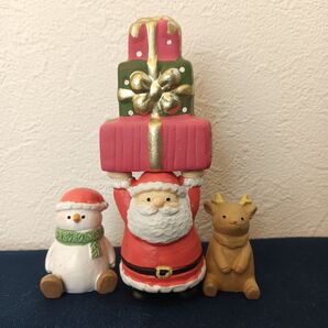 ナチュラルキッチン クリスマス オブジェ サンタ プレゼント 雪だるま トナカイ わっしょいサンタ