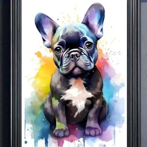【No.270】ダイヤモンドアート☆スターターキット☆フレンチブルドッグ☆子犬☆飾れるインテリア趣味DIY2