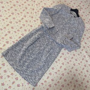 プラステ ノーカラー スカートスーツ M W68 面接 お受験 営業職 DMW