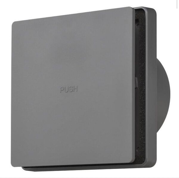 バクマ工業 REPD-150JPF-G 樹脂製プッシュ式レジスター(グレー) 150φ 花粉フィルター付