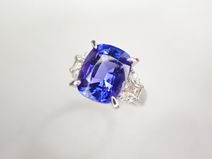  beautiful goods Pt900 tanzanite 3.80ct diamond total 0.44ctte The Yinling g ring 
