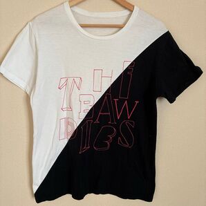 THE RAW DIES Tシャツ ブラック ホワイト バイカラー