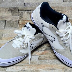 ★値下げ!超美品★26.5cm PUMA プーマ スニーカー スエード キャンバス ホワイト ベージュ