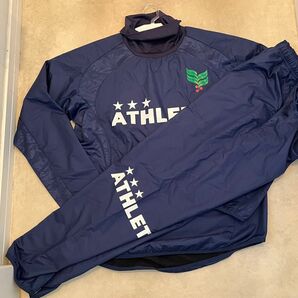 【限定】ATHLETA アスレタ 上下セット(Mサイズ)サッカートレーニングウェア プラクティスジャケット&パンツ ネイビー