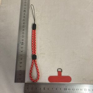 スマホハンドストラップ ストラップホルダー レッド 携帯電話 スマートフォン