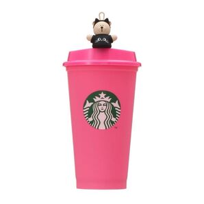 新品 スタバ ハロウィン2023カラーチェンジングリユーザブルカップ473ml ベアリスタホールキャップ付き