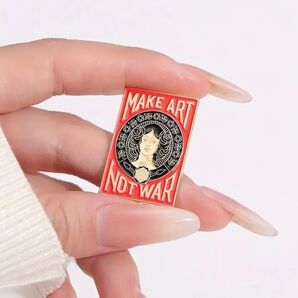 Make Art Not War(戦争ではなく芸術を)ピンバッチ 激レア ヴィンテージ ピンズ