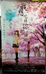 激レア★ 『君の膵臓をたべたい』◇ 中国版・シアター展示用【約200cm×120cm】特大サイズ ポスター！