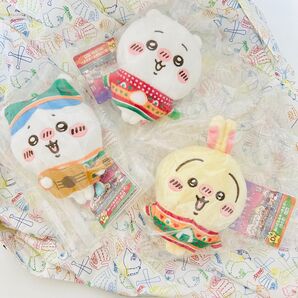 未使用3点 タグ付き ちいかわ マスコット エニマイくじ D賞 ぬいぐるみキーホルダー ハチワレ うさぎ 2024年 クリスマス