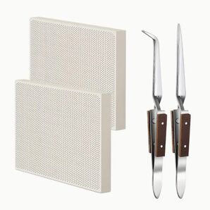 熱が逃げ難い セラミック作業板 耐熱 耐火 鋳造 加熱台 溶接 焼き入れ ろう付け はんだ付け アルミ ステンレス ハンダ ロウ