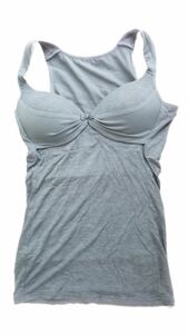 a7144# with translation .. raise of temperature warm ko Abu la top tank top L charcoal gray 