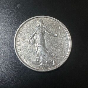 美品 フランス 5フラン 銀貨 硬貨 マリアンヌ 種を蒔く人 1963年